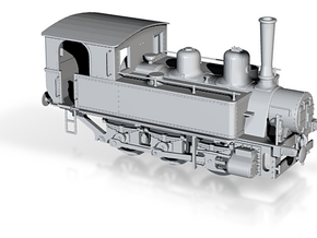 1/72nd scale MAV 377 class steam locomotive in Tan Fine Detail Plastic