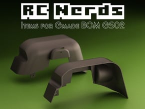 RCN197 Inner Fenders for Gmade GS-02 BOM in White Natural Versatile Plastic