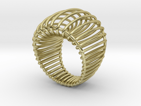 Structure ring. in 18k Gold Plated Brass: 6.25 / 52.125