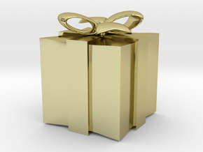 Golden Giftbox Pendant in 18K Yellow Gold