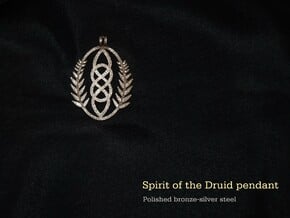 Spirit of the Druid Pendant in Polished Bronzed-Silver Steel