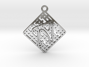Tessellation Pendant (002) in Fine Detail Polished Silver