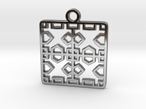 Tessellation Pendant (004) in Fine Detail Polished Silver
