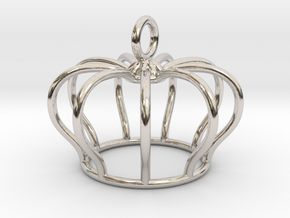 crown in Rhodium Plated Brass