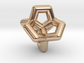 Spiro[4.4]nonane Meets Triquinacene in 14k Rose Gold Plated Brass: Small