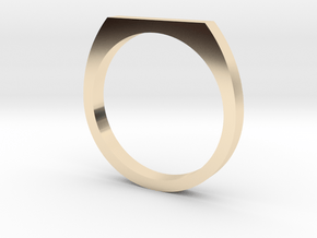 Signet 12.37mm in 14k Gold Plated Brass