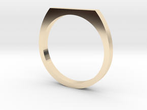 Signet 13.21mm in 14k Gold Plated Brass