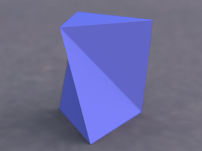 Schönhardt Polyhedron in Blue Processed Versatile Plastic