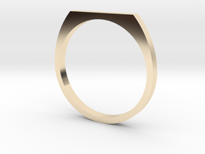 Signet 16.00mm in 14k Gold Plated Brass