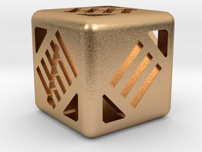 D6 12mm - Tally Marks in Natural Bronze