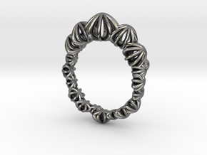 Sea Urchin Small Ring in Polished Silver: 7 / 54