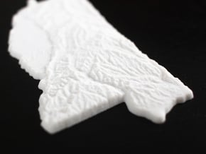 Mississippi Christmas Ornament in White Natural Versatile Plastic