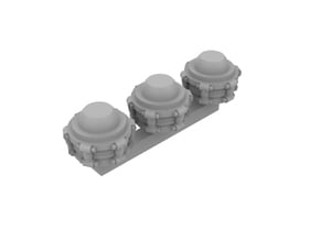 Miniature scale - Torso extension unit (3pc) in Tan Fine Detail Plastic