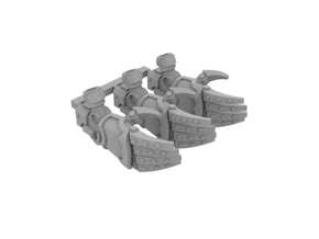 Miniature scale - Iron Wolf Claws RIGHT (3pc) in Tan Fine Detail Plastic