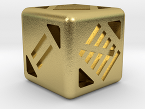 D6 16mm - Tally Marks in Natural Brass