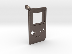Gameboy Classic Styled Pendant in Polished Bronzed-Silver Steel