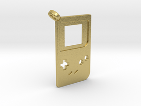 Gameboy Classic Styled Pendant in Natural Brass
