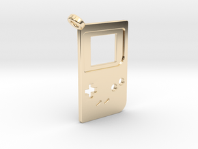 Gameboy Classic Styled Pendant in 14k Gold Plated Brass