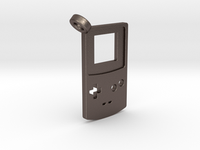 Gameboy Color Styled Pendant in Polished Bronzed-Silver Steel