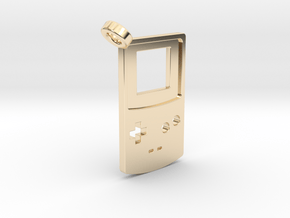 Gameboy Color Styled Pendant in 14k Gold Plated Brass