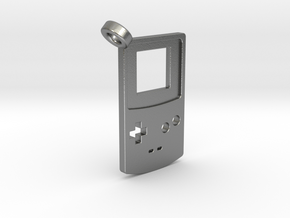 Gameboy Color Styled Pendant in Natural Silver