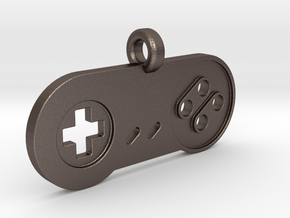 SNES Controller Styled Pendant in Polished Bronzed-Silver Steel