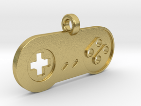SNES Controller Styled Pendant in Natural Brass