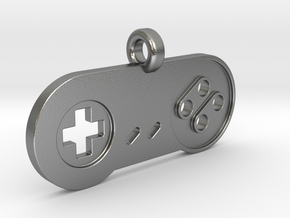 SNES Controller Styled Pendant in Natural Silver