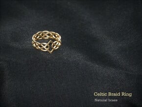 Celtic Braid Ring in Natural Brass: 7 / 54