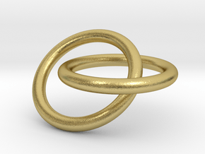 Interlocking Rings Pendant in Natural Brass (Interlocking Parts)