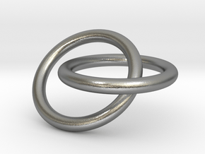 Interlocking Rings Pendant in Natural Silver (Interlocking Parts)
