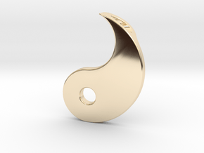 Yin Yang Pendant - Part 2 in 14k Gold Plated Brass