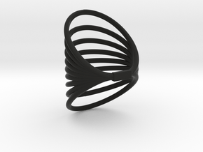 RING MAGNETIC FIELD SIZE 6  in Black Natural Versatile Plastic