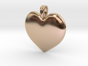 14K Gold Heart Necklace  in 14k Rose Gold