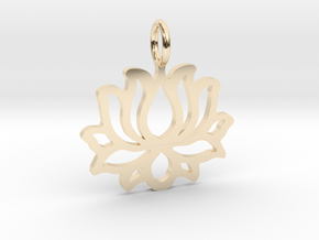 Lotus flower pendant in 14k Gold Plated Brass