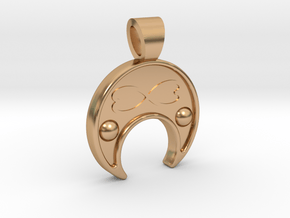 Moon of fertility [pendant] in Polished Bronze