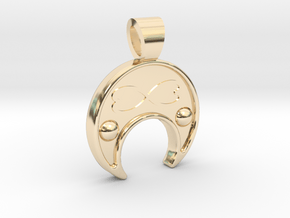 Moon of fertility [pendant] in 14k Gold Plated Brass