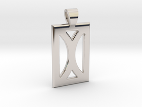 Your month [pendant] in Rhodium Plated Brass