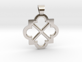 Eight arrows [pendant] in Rhodium Plated Brass