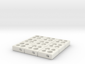 interlocked blocks 3x3 in White Natural Versatile Plastic