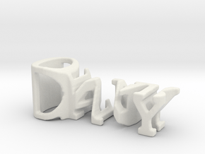 3dWordFlip: Dany/Omar in White Natural Versatile Plastic