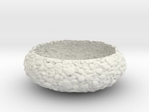 Pebbled Bowl in White Natural Versatile Plastic