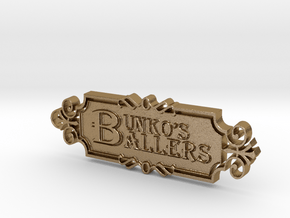 Bunko's Ballers Keychain in Polished Gold Steel