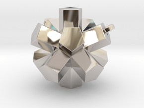 Dodecahedron pendant 2 loop  in Platinum