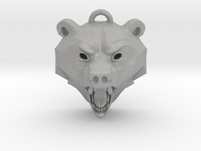 Bear Medallion (solid version) medium in Aluminum: Medium