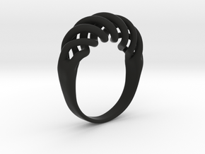 Twist Ring in Black Natural Versatile Plastic