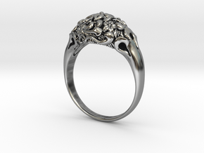 "Fleur" Dome Ring in Antique Silver