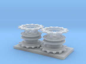 M26 Pershing Sprocket and Hub Set in Smooth Fine Detail Plastic