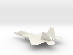 Lockheed Martin F-22 Raptor in White Natural Versatile Plastic: 1:72