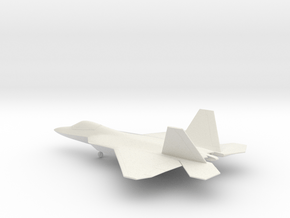 Lockheed Martin F-22 Raptor in White Natural Versatile Plastic: 1:100